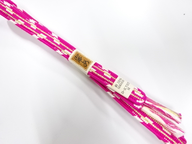 未使用品　正絹　手組帯締め